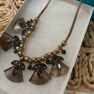 Elegant Gold and Black Statement Necklace { Received with Stitch Fix Box }